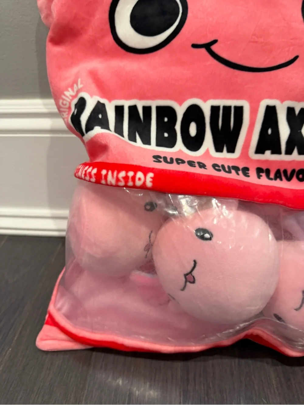 REFAHB Rainbow Axolotl Plush Toy 3 Removable Salamanders Stuffed Plush Kawaii - Picture 3 of 11